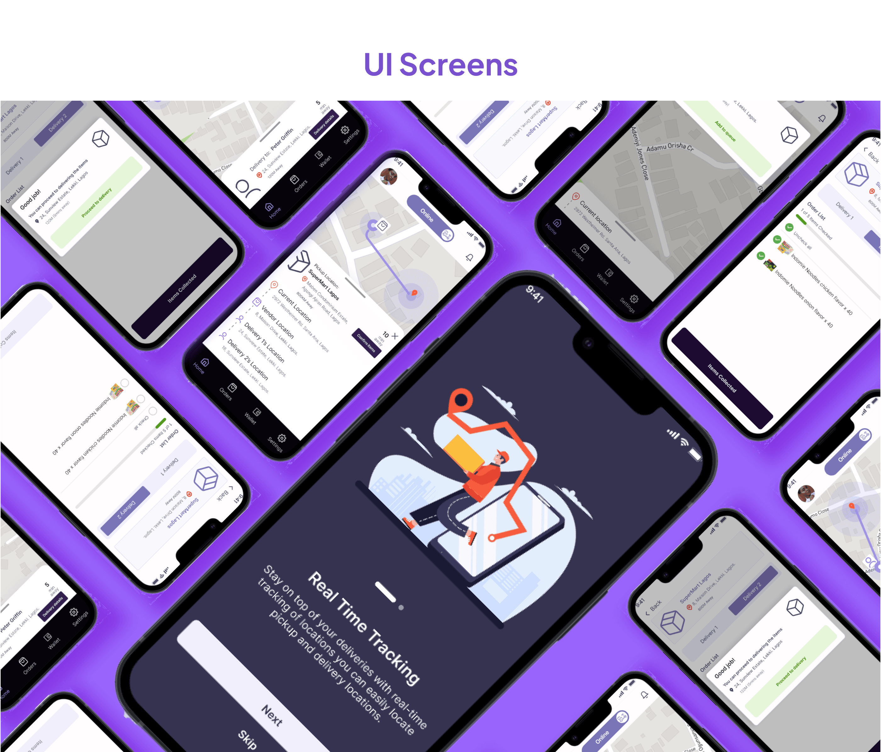 Estility ecosystem UI screens