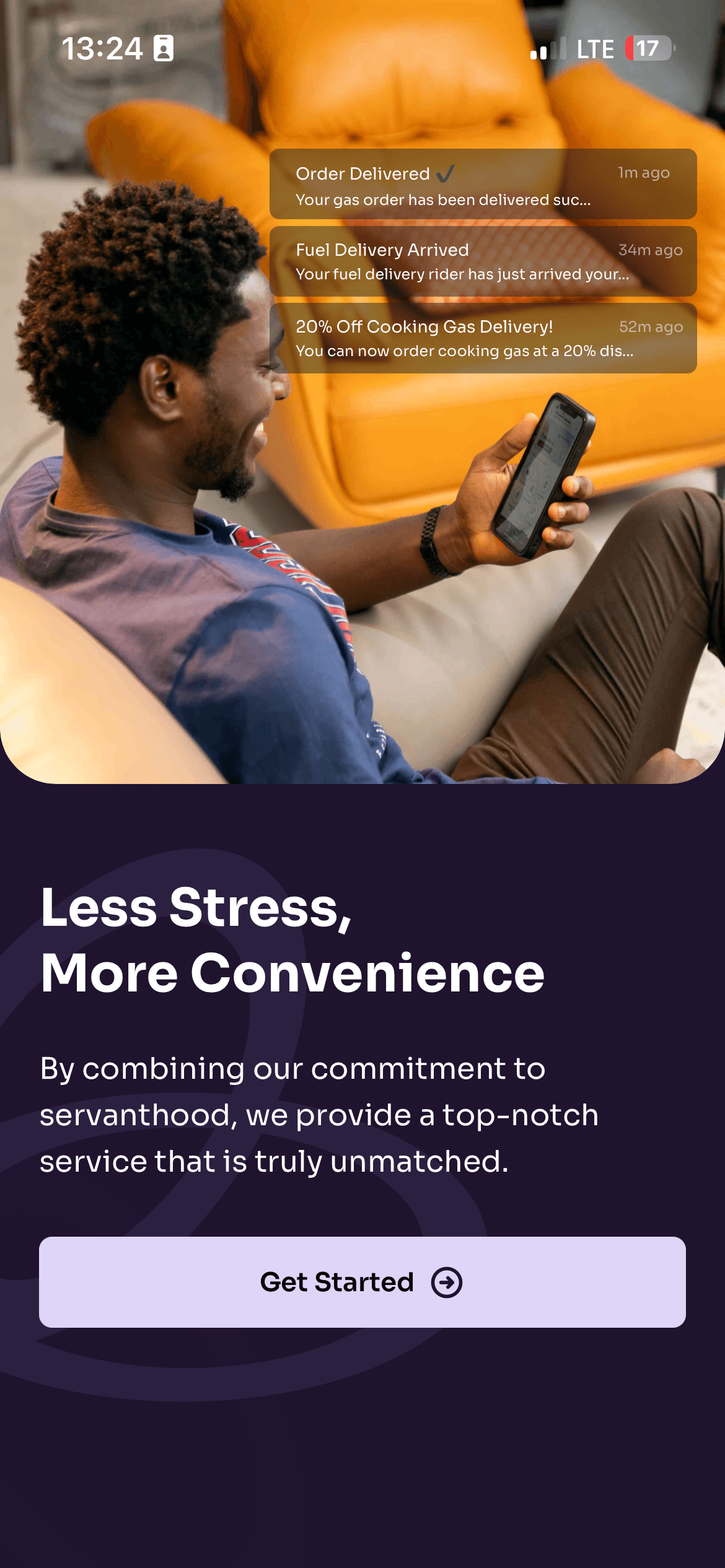 Estility app — onboarding splash