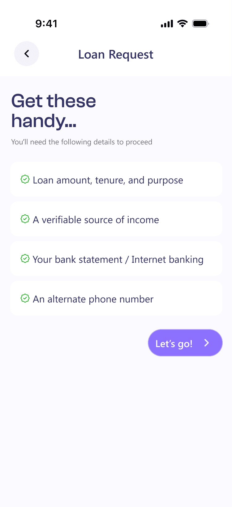 NeoCash loan pre-application