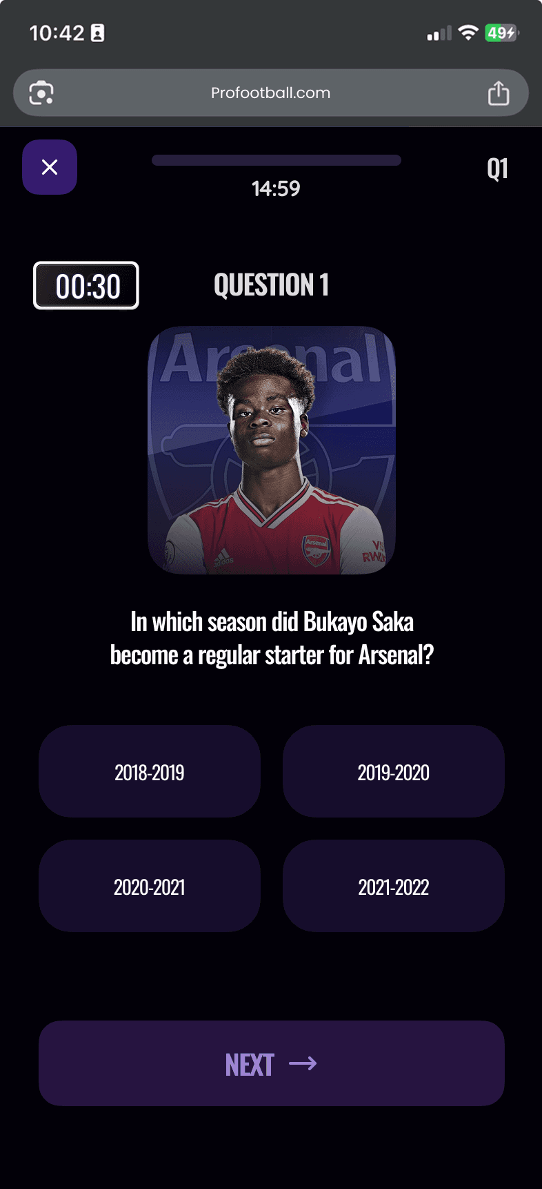 ProFootball mobile trivia